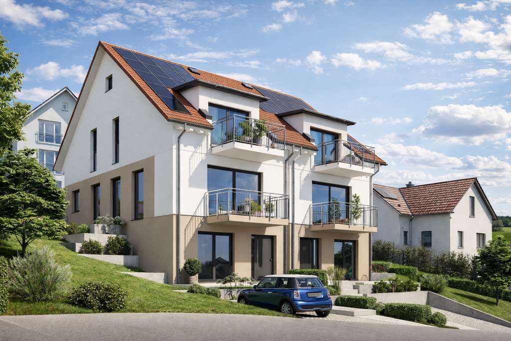 Immobilie in Eppishausen - Schlüsselfertig ins Eigenheim – Neubau-Doppelhaushälfte in Eppishausen - Bild 0