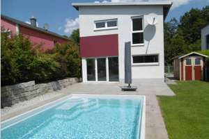 Architektenhaus am Waldrand, teilmöbliert, Pool, A+ Energie, Keller