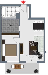Bezugsfreie 2-Zimmer-Wohnung mit Balkon + TG-Stellplatz!