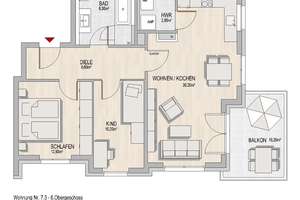 Ihr Wohlfühlzuhause in Mainz-Kostheim: Moderne 3-Zimmer-Wohnung mit sonnigem Balkon und Aufzug – Am Sauerstoffwerk 6, 55246 Mainz-Kostheim, Wiesbaden – Vorschaubild 7