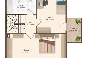 Wunderschöne Neubau-Doppelhaushälfte in Vaterstetten bei München in Aufbereitung für Sie! Haus 1 – Die vollständige Adresse der Immobilie erhältst du vom Anbieter., 85591 Vaterstetten – Vorschaubild 3
