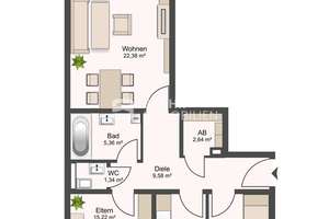 Augsburg Universitätsviertel: Vermietete 3-Zimmer-Wohnung mit Balkon – Die vollständige Adresse der Immobilie erhältst du vom Anbieter., 86159 Universitätsviertel, Augsburg – Vorschaubild 11