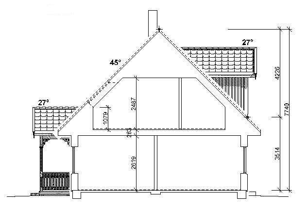 Querschnitt Haus KNUTSTORP