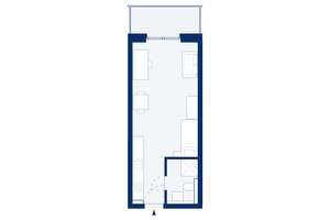 B17: 1-Zimmer-Apartment im 2. OG mit Balkon zum Park – Hausdorffstraße 348, 53129 Dottendorf, Bonn – Vorschaubild 3