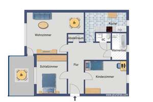 Ihr neues Zuhause: 3-Zimmer-Wohnung mit großem Balkon! – Schlesische Str. 13, 49088 Dodesheide, Osnabrück – Vorschaubild 2