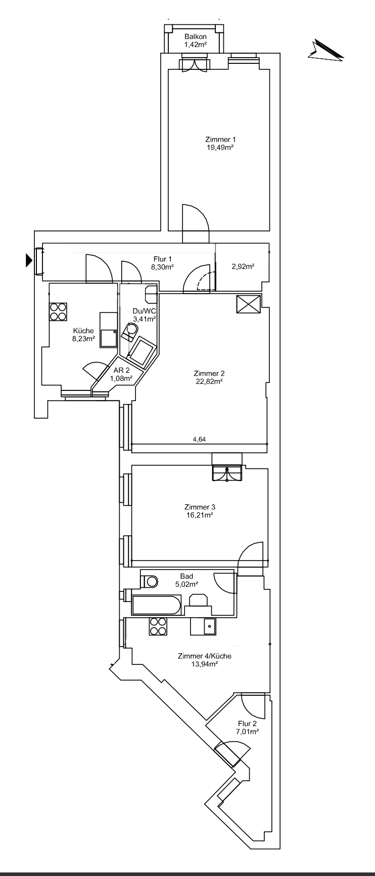 Eine Wohnung voller Potenzial: 4-Zimmer-Wohnung im Herzen von Neukölln, Berlin – Bild 2