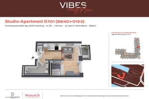 Hochwertig möblierte 1-Zimmerwohnung - Wentzel Dr. – Kirchenpauerstraße 15g, 20457 HafenCity, Hamburg – Vorschaubild 12