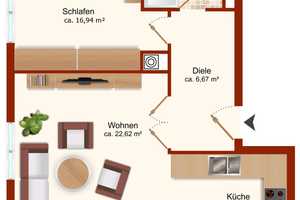 Schicke Zweizimmerwohnung in bevorzugter  Lage von Waldtrudering, vermietet! – München – Vorschaubild 11