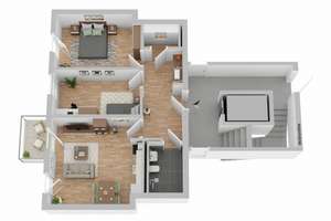 WBS Typ A benötigt! - Moderne 3-Zimmer Wohnung mit offenem Wohn- und Essbereich im Neubau Brantheke