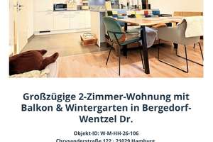 2-Zimmer-Wohnung mit Balkon & Wintergarten in Bergedorf