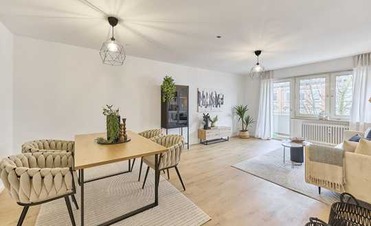 Provisionsfreie, großzügig geschnitten, frisch renovierte 3-Zimmer-Wohnung