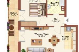 Traumhafte Dachgeschosswohnung mit zwei Balkonen und Bergblick in Marquartstein – Die vollständige Adresse der Immobilie erhältst du vom Anbieter., 83250 Marquartstein – Vorschaubild 5