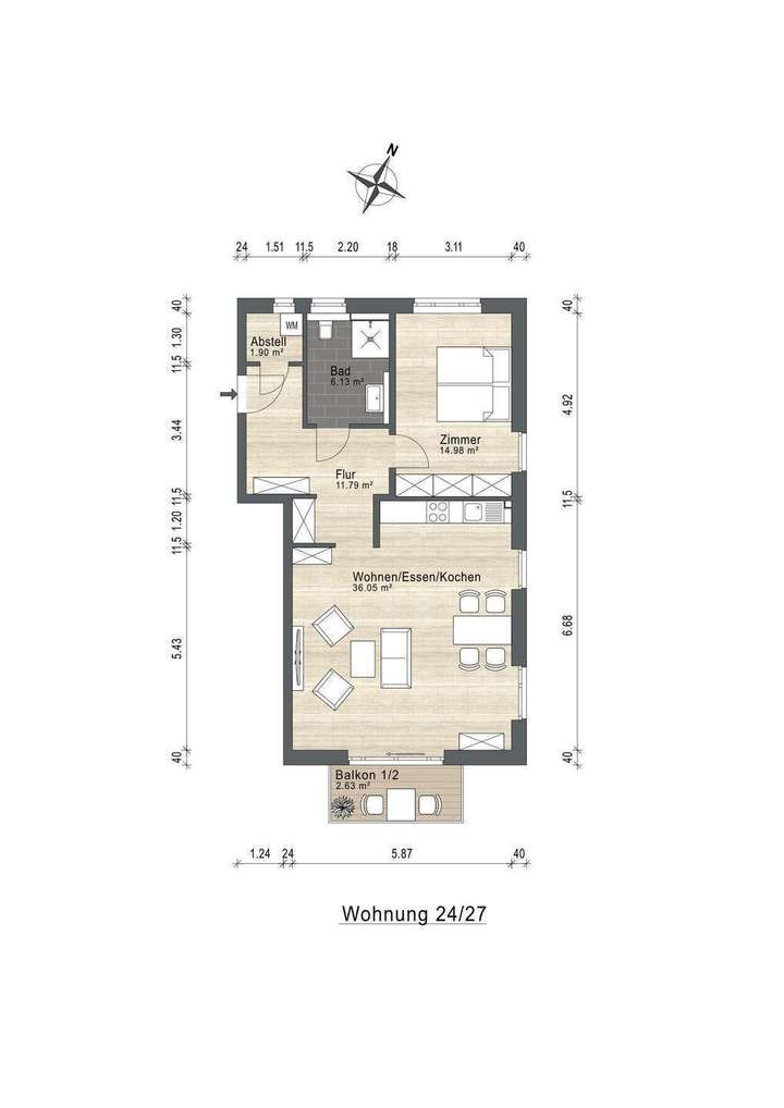 Grundriss Wohnung 27