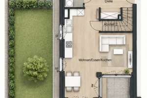 Neubau: 4 Zi Maisonette Whg mit Garten und hochwertiger Einbauküche – 81249 Lochhausen, München – Vorschaubild 15