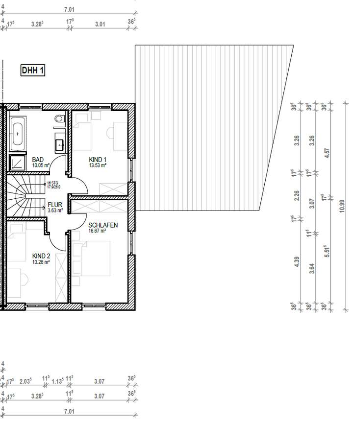 Grundriss Obergeschoss 