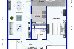 Wertstabil: Gepflegte 2-ZKB mit Aussichtsbalkon und TG-Stellplatz! – 67071 Oggersheim, Ludwigshafen am Rhein – Vorschaubild 18