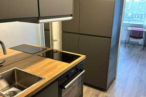 Saniertes und teilmöbliertes Studioapartment, Strom inkl., Balkon, Einbauküche und neuem Bad