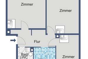 Ideal geschnittene Balkonwohnung auf ca. 66 m² – Julius-Leber-Straße 14, 34132 Oberzwehren, Kassel – Vorschaubild 5