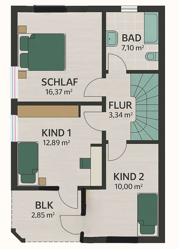 1. OG - nicht maßstabsgetreu