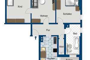Schöne Drei-Zimmer-Wohnung mit Balkon – Erich-Thiele-Str. 18, 4158 Lindenthal, Leipzig – Vorschaubild 2
