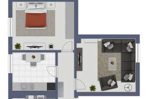 2-Zimmer mit Küche und Duschbad – Hertzstraße 36, 24149 Neumühlen-Dietrichsdorf, Kiel – Vorschaubild 7