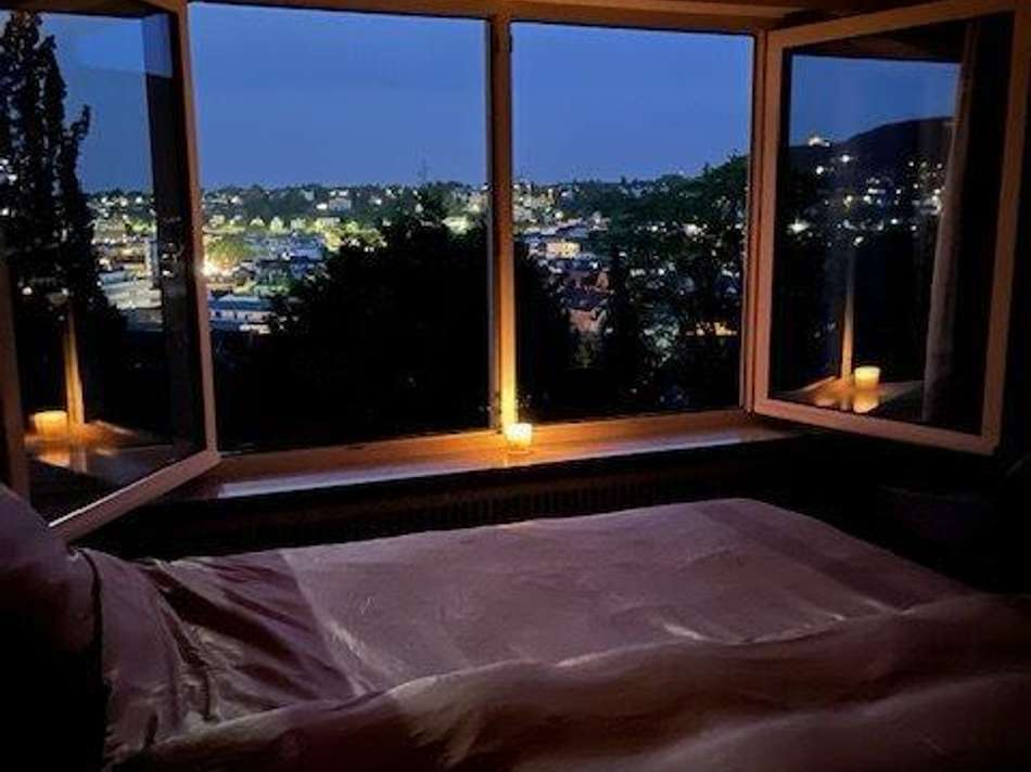 Schlafzimmer mit Panoramablick