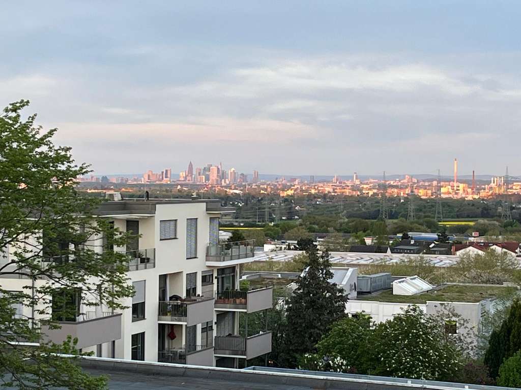 grosszügige 2-Zimmer-Dachgeschosswohnung mit Skylineblick
