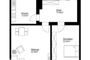 AIGNER - Großzügig wohnen in Schwabing – 2-Zimmer-Wohnung mit Südloggia – Die vollständige Adresse der Immobilie erhältst du vom Anbieter., 80797 Neuschwabing, München – Vorschaubild 5