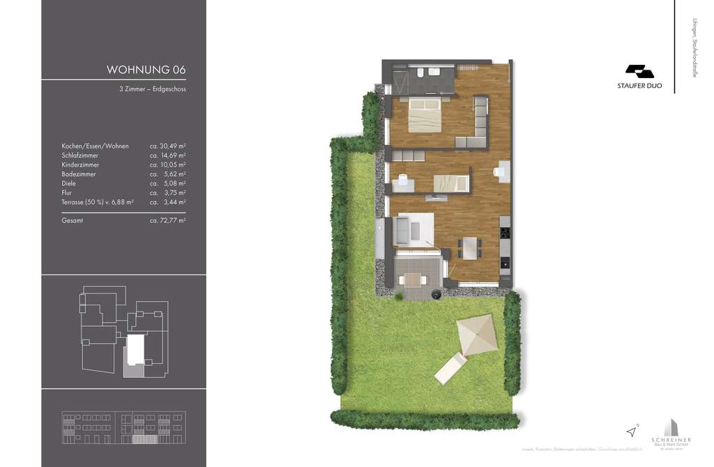 BAUSTELLENBERATUNG 18.06.2025 17 - 18 Uhr – Sonnige 3-Zimmer-Wohnung mit großzügigem Gartenanteil