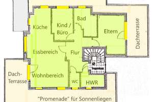 Heizungsgesetz? Erdwärme! Innenstadtnahe Penthouse-Wohnung mit  großer Dachterrasse – Die vollständige Adresse der Immobilie erhältst du vom Anbieter., 26121 Bürgerfelde, Oldenburg (Oldenburg) – Vorschaubild 14