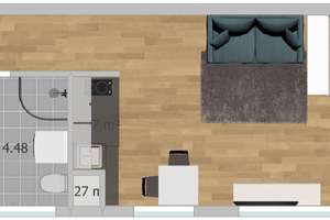 Möblierte, neuwertige 1-Zimmer-Wohnung mit EBK (ALL-IN-MIETE) – Fürstenwall 192, 40217 Friedrichstadt, Düsseldorf – Vorschaubild 15