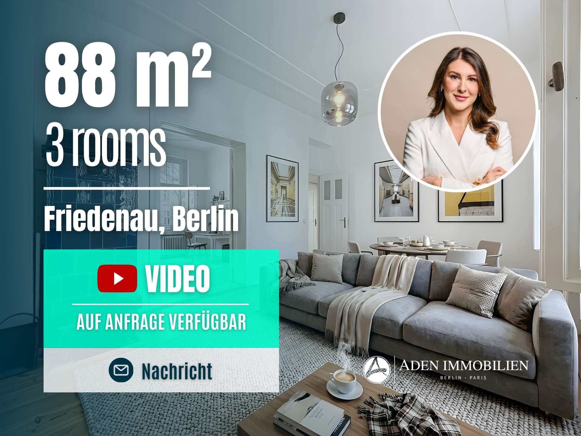 Sehr schöne Altbauwohnung im 1.OG – 3 Zimmer mit Balkon und Abstellraum! Renovierungsbedürftig., Berlin – Bild 3