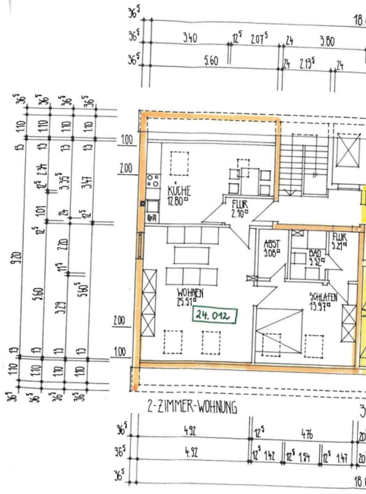 Attraktive 2-Zimmer-DG-Wohnung mit komplett saniertem Duschbad und Außenstellplatz (optional)