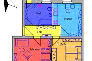 Großzügige 2-Raum-Wohnung mit Badewanne – Wasserwerkstr. 20d, 6842 Innerstädtischer Bereich Süd, Dessau-Roßlau – Vorschaubild 4