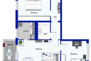 Attraktive vermietete 3-Zimmer-Hochparterrewohnung in Berlin-Hohenschönhausen – Die vollständige Adresse der Immobilie erhältst du vom Anbieter., 13057 Neu-Hohenschönhausen, Berlin – Vorschaubild 5