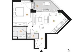 Kompakt und komfortabel: 2-Zimmer-Wohnung mit Seeblick – Thumenberger Weg 26, 90491 St. Jobst, Nürnberg – Vorschaubild 2