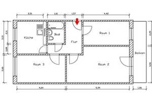 Wohnung mit Westbalkon in bester Lage – Grünauer Allee 54, 4209 Leipzig – Vorschaubild 2
