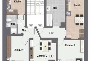 Weststadt: 3 Mehrfamilienhäuser auf einem Anwesen mit kleiner Gewerbeeinheit und 2 Innenhöfen – Blumenstr. 55, 69115 Weststadt, Heidelberg – Vorschaubild 5