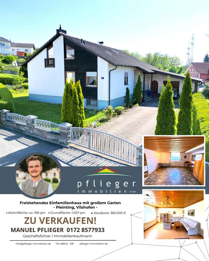 Immobilie in Vilshofen an der Donau - Einfamilienhaus mit Einliegerwohnung und großem Garten - Bild 0