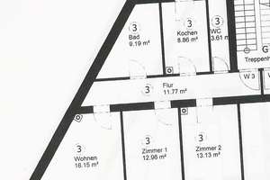 3-Zimmer Altbauwohnung mit Balkon & Einbauküche in begehrter Lage Nürnberg-St. Johannis – Gärtnerstraße 13, 90408 Uhlandstraße, Nürnberg – Vorschaubild 7