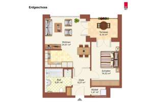 Kleine feine Terrassenwohnung mit Blick in den Herzogin Garten. – Am Queckbrunnen 6, 1067 Wilsdruffer Vorstadt/Seevorstadt-West, Dresden – Vorschaubild 15