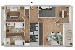 S-Asemwald: 4,5-Zimmer-Wohnung mit toller Fernsicht im 20. OG – Die vollständige Adresse der Immobilie erhältst du vom Anbieter., 70599 Asemwald, Stuttgart – Vorschaubild 14