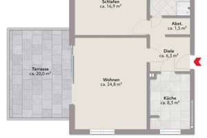 Bremen - Schwachhausen (Bürgerpark) / 2 Zimmer Wohnung mit Dachterrasse, Fahrstuhl und Garage – Die vollständige Adresse der Immobilie erhältst du vom Anbieter., 28209 Bürgerpark, Bremen – Vorschaubild 17