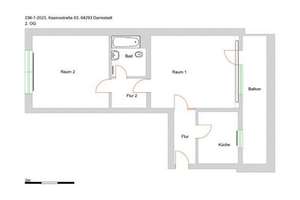 Schöne 2-Zimmer-Wohnung ab sofort frei! – Kasinostraße 65, 64293 Darmstadt-Nord, Darmstadt – Vorschaubild 8