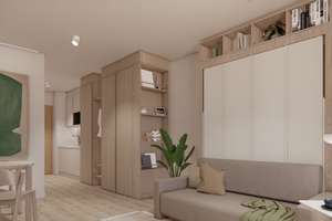 Möbliertes Studio Standard mit Gemeinschaftsflächen: Padelplatz, Fitness, Dachterrasse & mehr – Buschkrugallee 64, 12359 Britz, Berlin – Vorschaubild 1