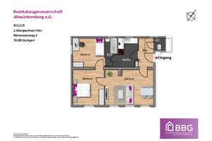 Tolle 3-Zimmer-Wohnung zu vermieten – Römersteinweg 3, 70188 Uhlandshöhe, Stuttgart – Vorschaubild 3