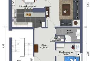 *Weserblick inklusive*Wunderschöne 4-Zimmer-Wohnung*Eigennutzung oder Kapitalanlage* – Die vollständige Adresse der Immobilie erhältst du vom Anbieter., 28755 Fähr-Lobbendorf, Bremen – Vorschaubild 2