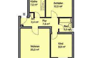 Ruhige Dreizimmerwohnung in Sündersbühl mit Blick ins Grüne – Nansenstr. 26, 90439 Sündersbühl, Nürnberg – Vorschaubild 17