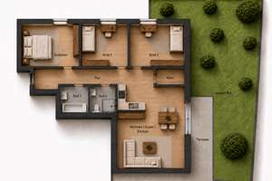 Ideal für junge Familien: 4 ZKB, Terrasse und eigener Garten! Komfortwohnung in Koblenz Niederberg – 56077 Niederberg, Koblenz – Vorschaubild 3