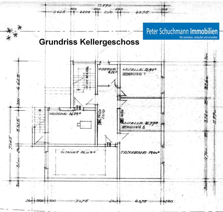 Grundriss Keller